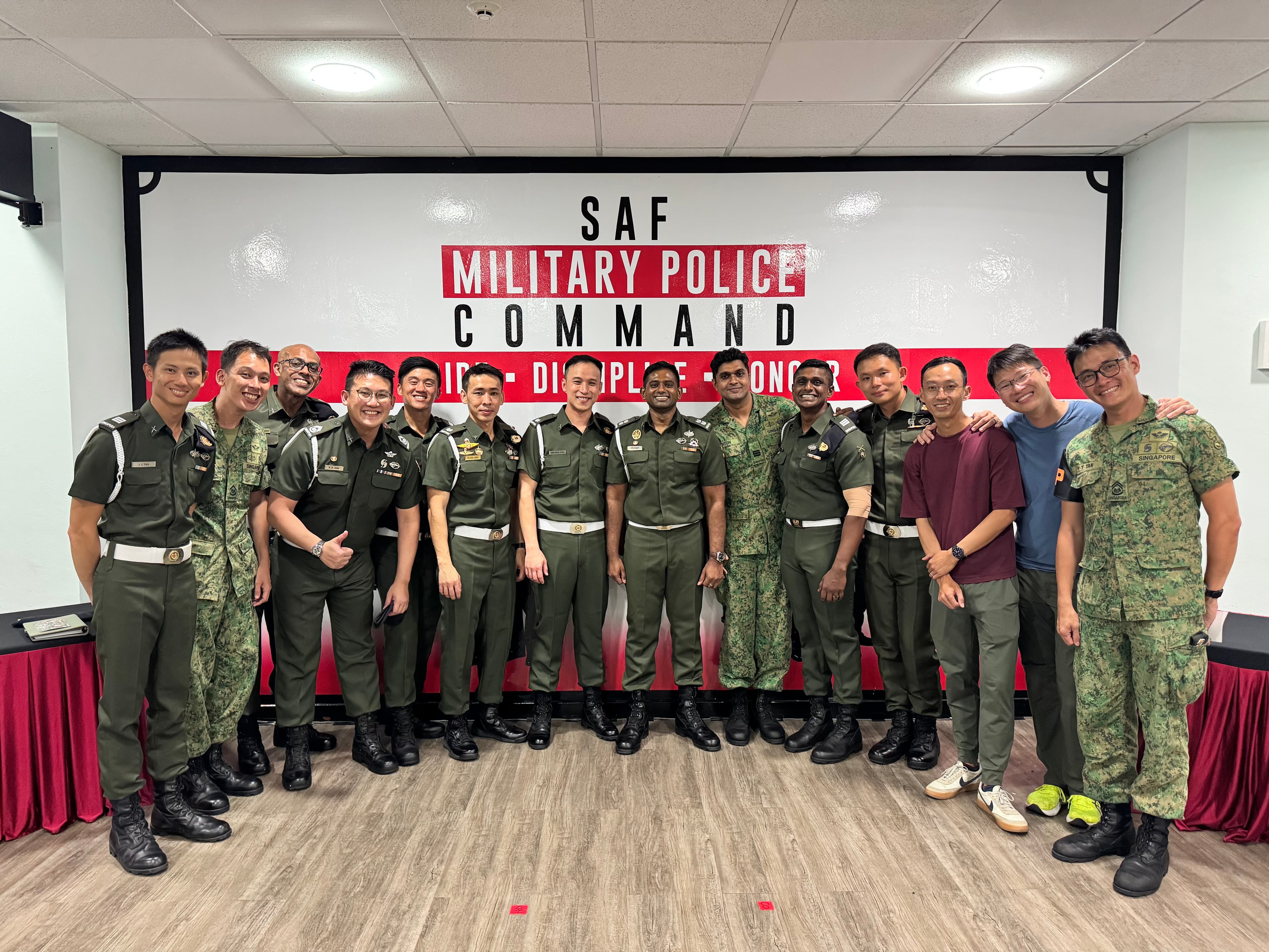 SAF Military Police Command team after leadership workshop