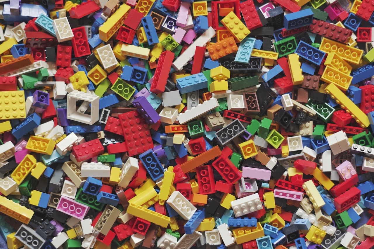 Colorful LEGO bricks — creativity and strategy made physical